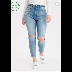 AE Stretch Curvy Mom Jean, size 4 curvy SHORT